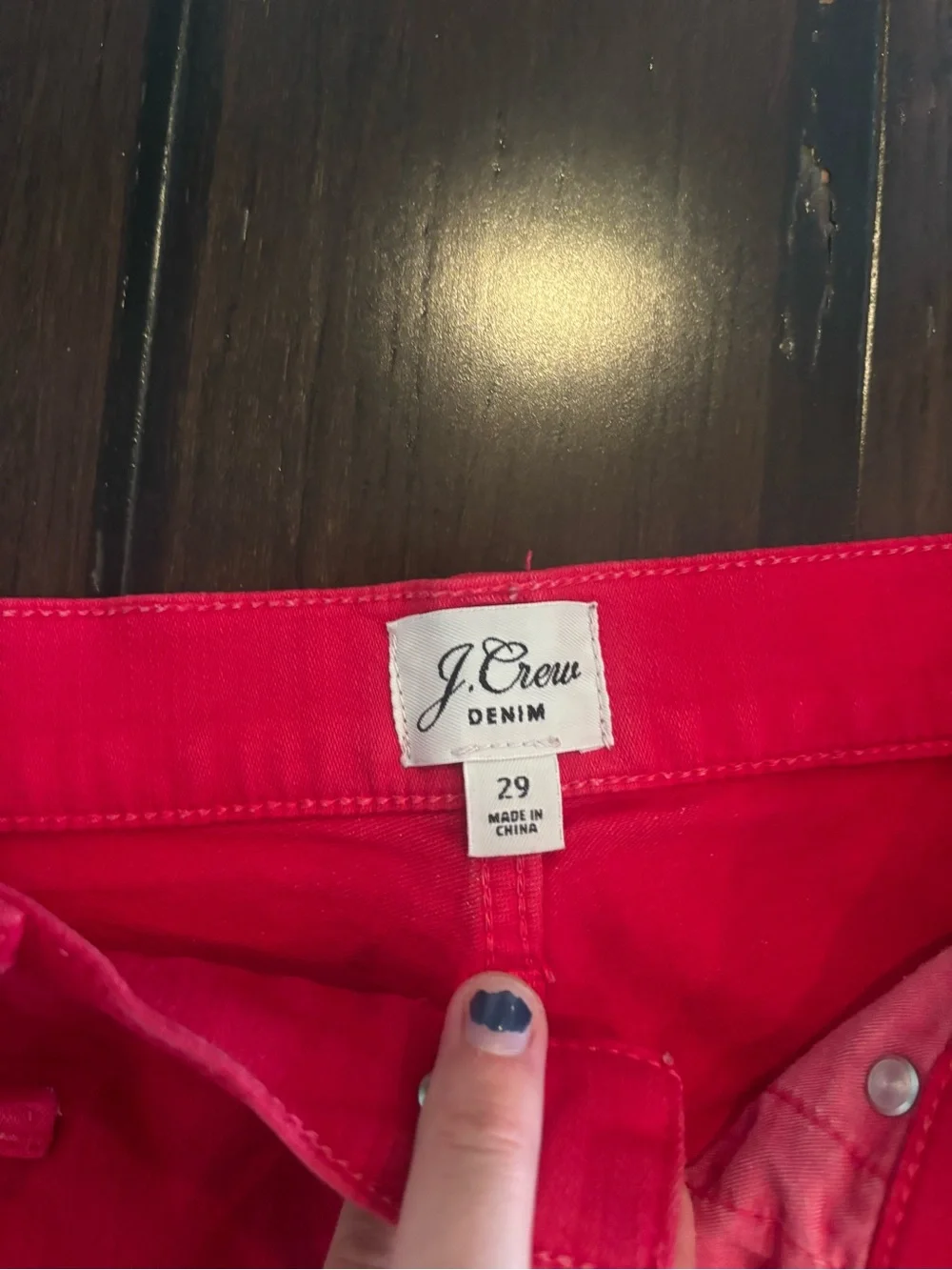 J. Crew Skinny Jeans in Bright Red